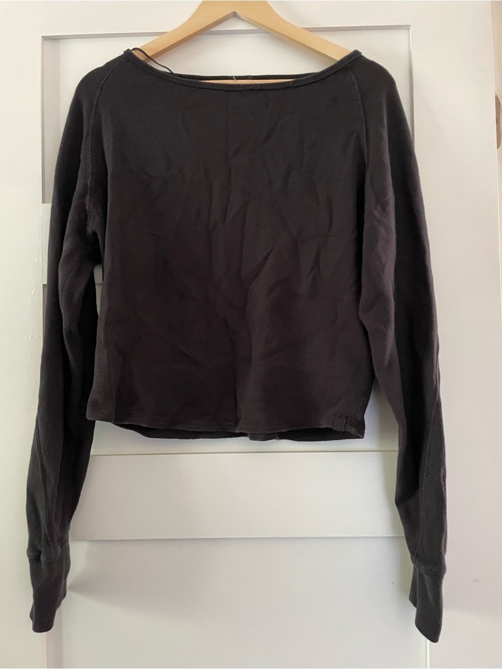 We the Free Jess Long Sleeve Top Black Size S